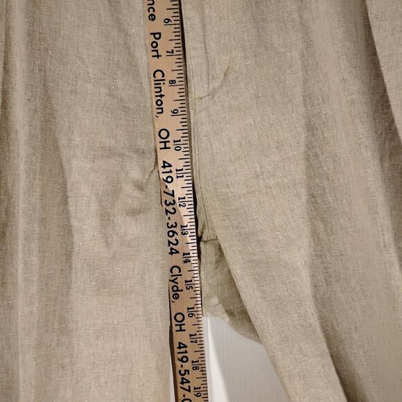 Territory Ahead pants mens 37 37x30 beige linen blend flat front khaki - Picture 4 of 7